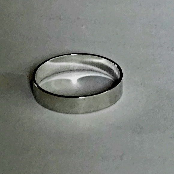 LADIES NEW CLASSIC SIZE 6 WEDDING BAND/ SILVER TOE RING - Picture 4 of 5